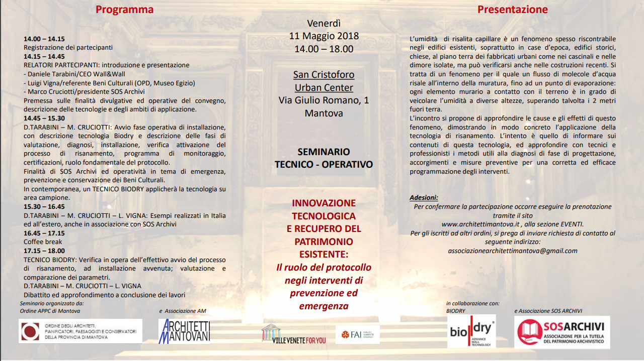 Mantova, 11 maggio – Innovazione tecnologica e recupero del patrimonio esistente
